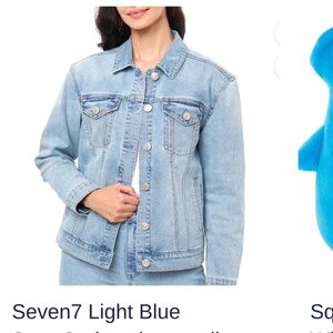 Women’s seven7  Jean jacket light blue color nwt size extra large 23 pit to pit